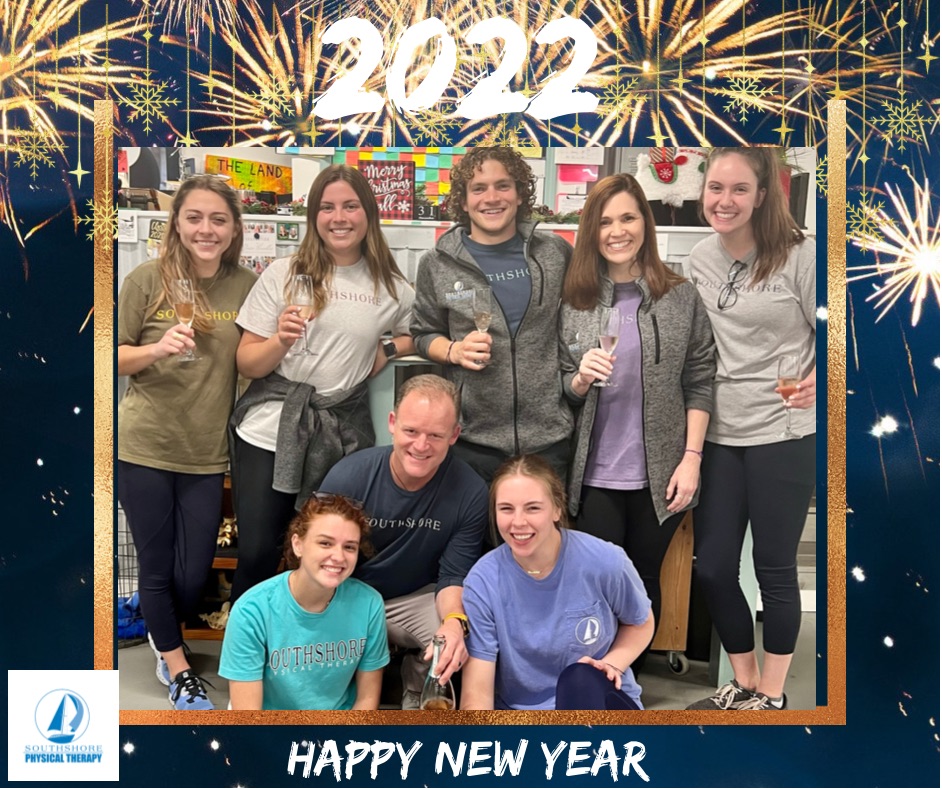 Southshore-Physical-Therapy_Metairie-Louisiana_Happy-Professional-Physical-Therapists_Fun-at-Work_Cheers-to-Teamwork_New-Year_Image-Description