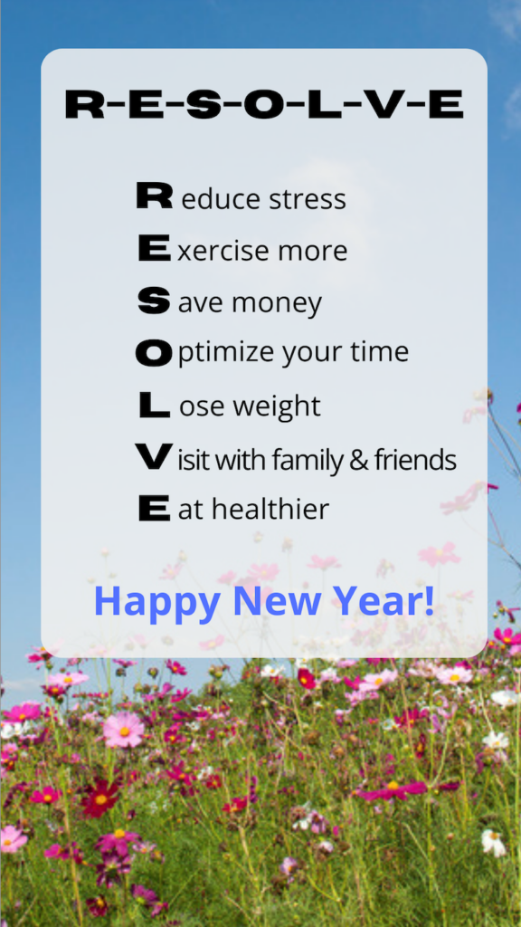 Southshore Physical Therapy, Metairie Louisiana, 2024 New Years Resolutions in one word acrostic