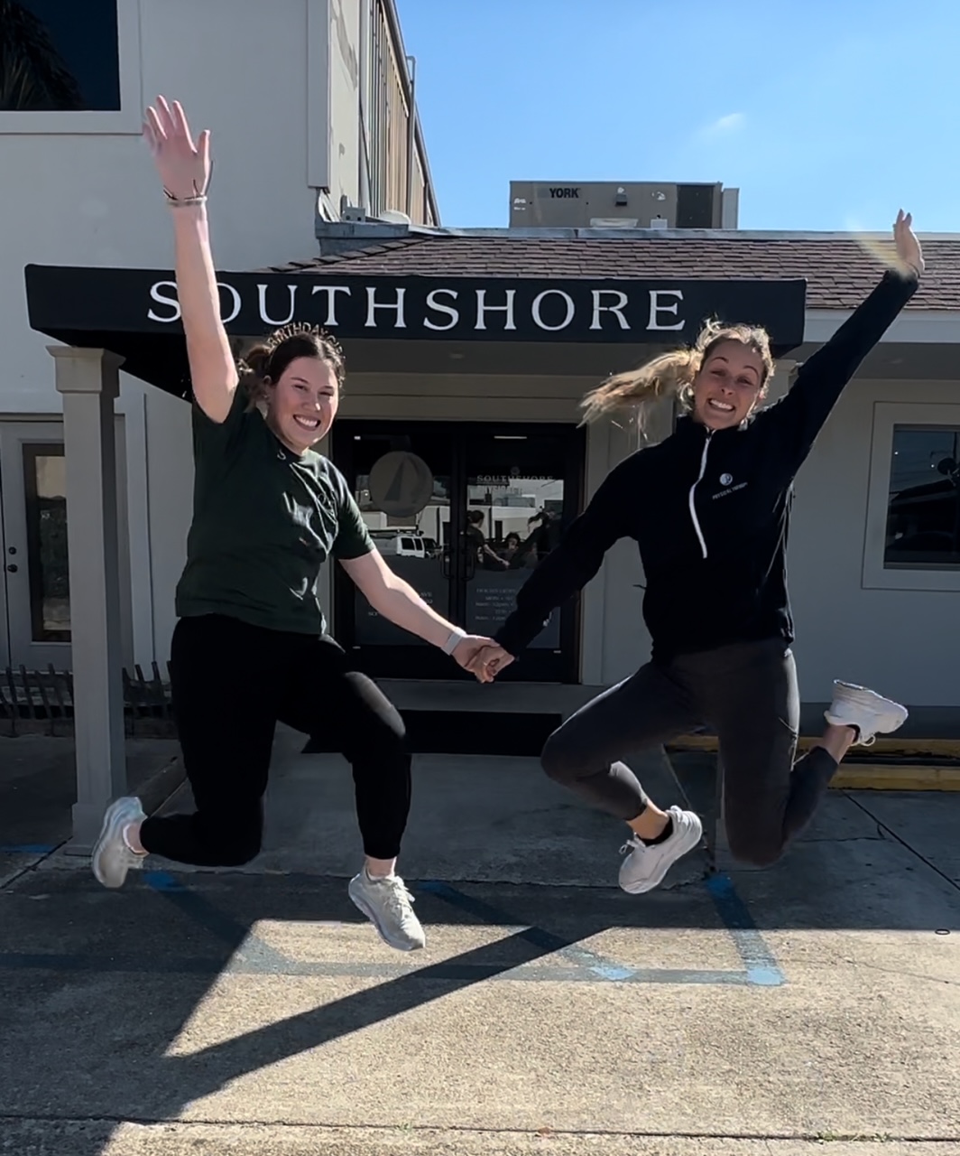 Southshore Physical Therapy, Metairie Louisiana, Danielle Williams, Ashley Harber, leaping