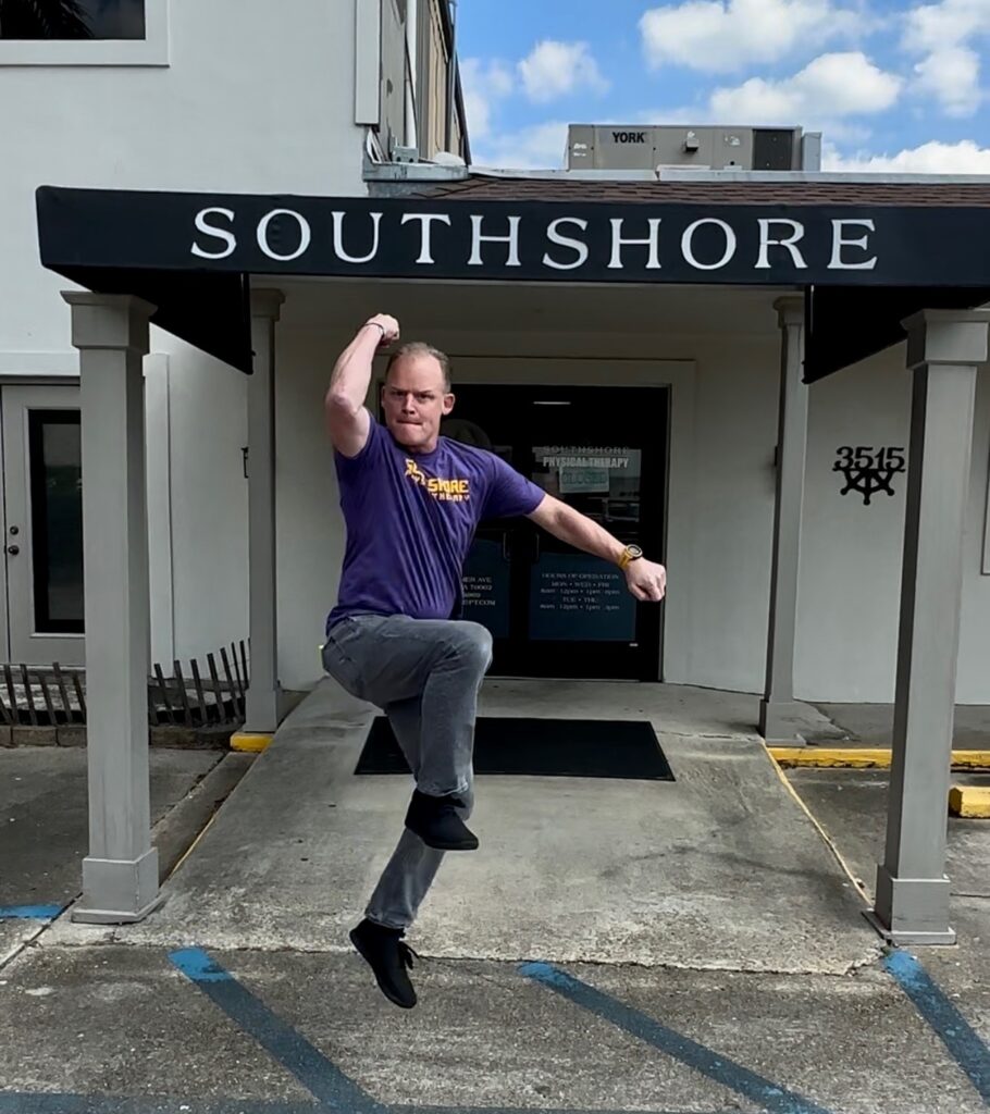 Southshore Physical Therapy, Metairie Louisiana, Lee Couret, leaping