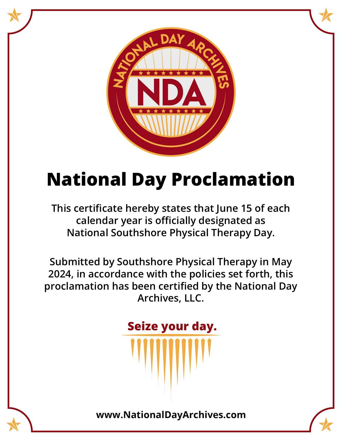 Southshore Physical Therapy, Metairie Louisiana, happy national southshore physical therapy day